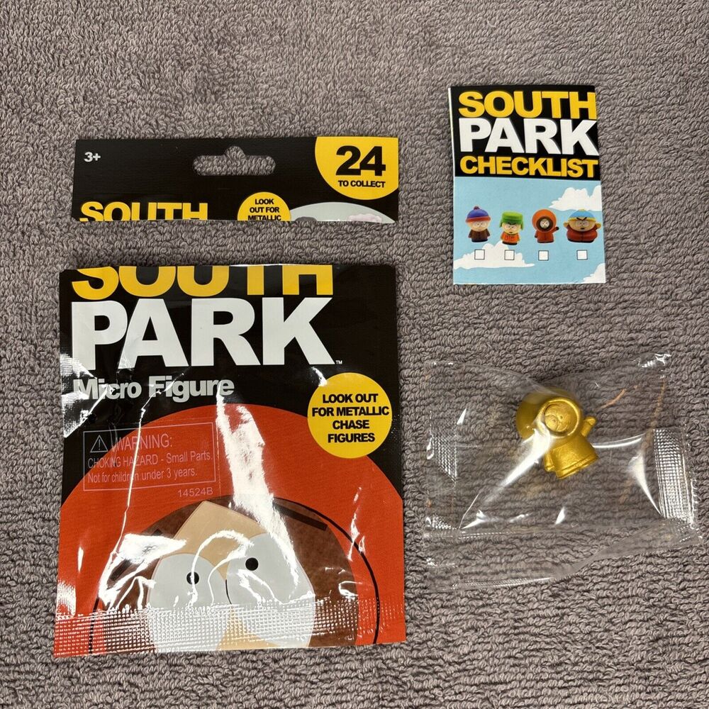 Kenny (Chase Metallic Gold) 1" South Park Micro Figure. Open Blind Bag.